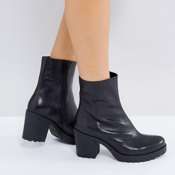 high cut leather boots